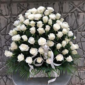 kırmızı 151 gül vip 101 Beyaz Gül  Sepette 
